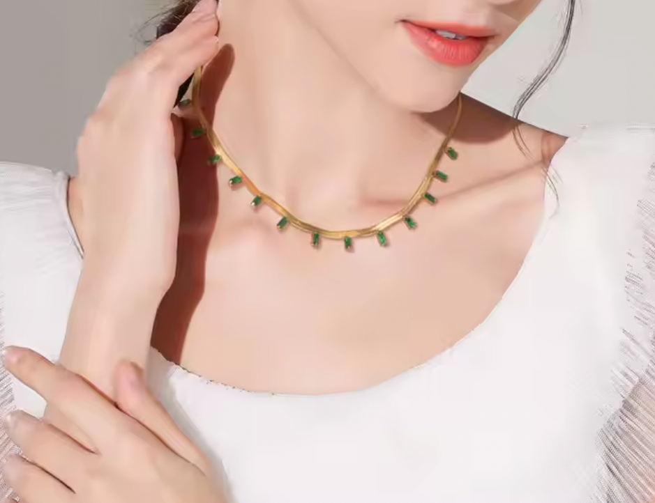 Snake Tennis Necklace