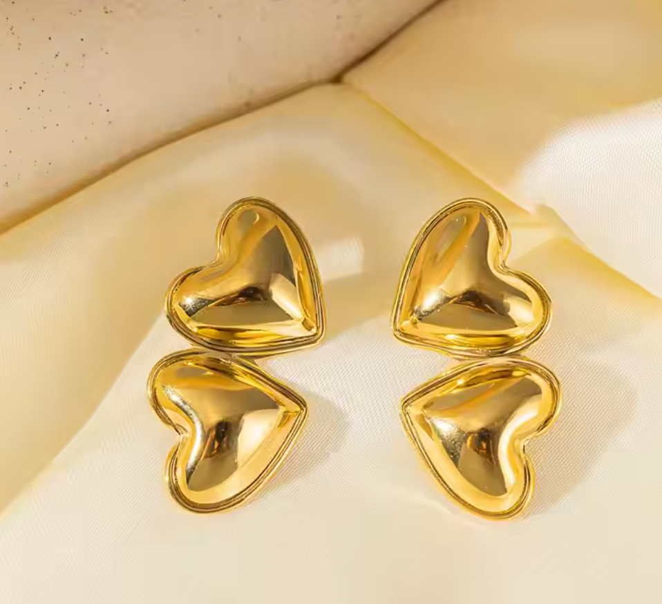 Heart Drop Earrings