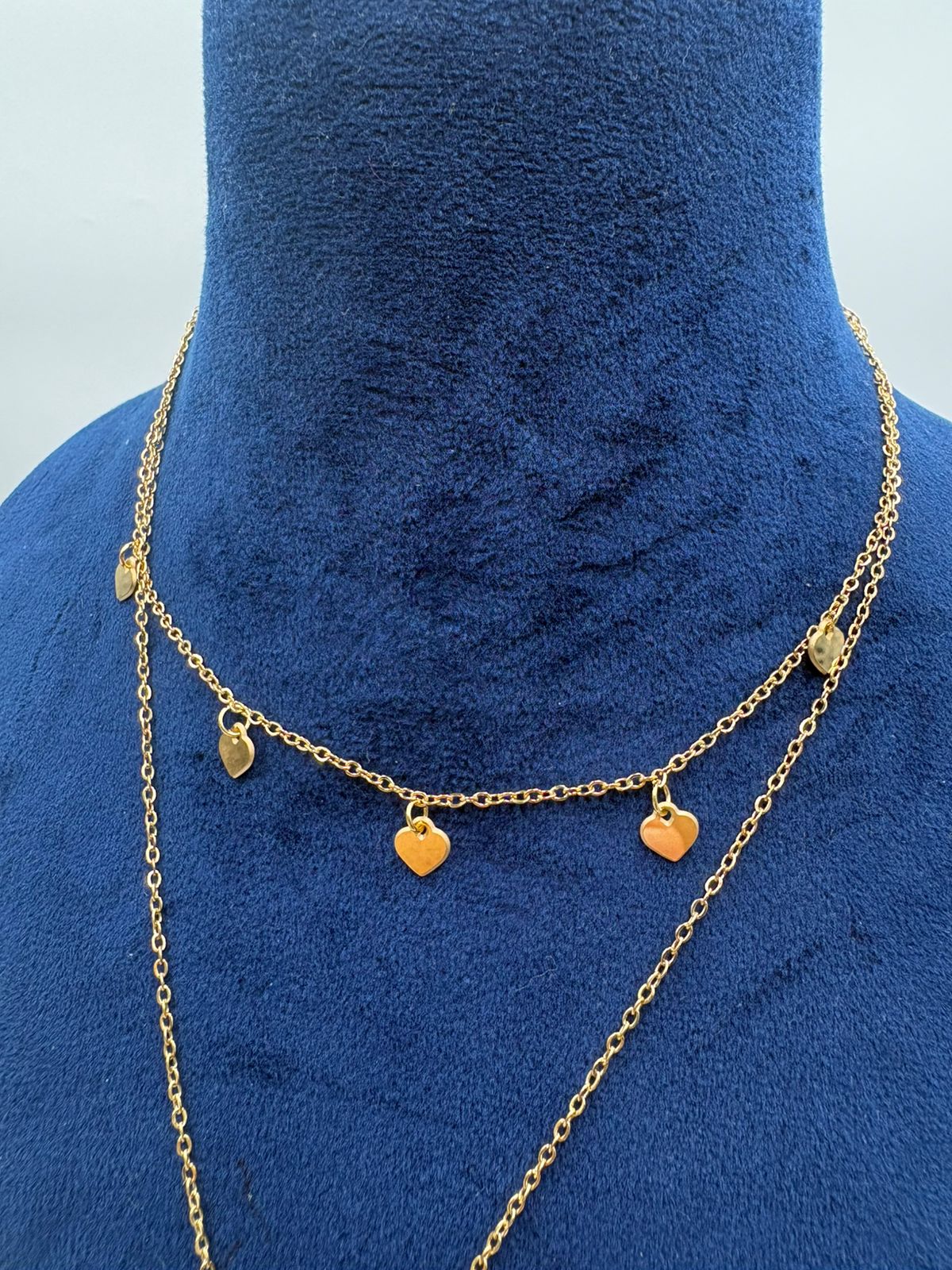 Long Heart Charms Neckalce