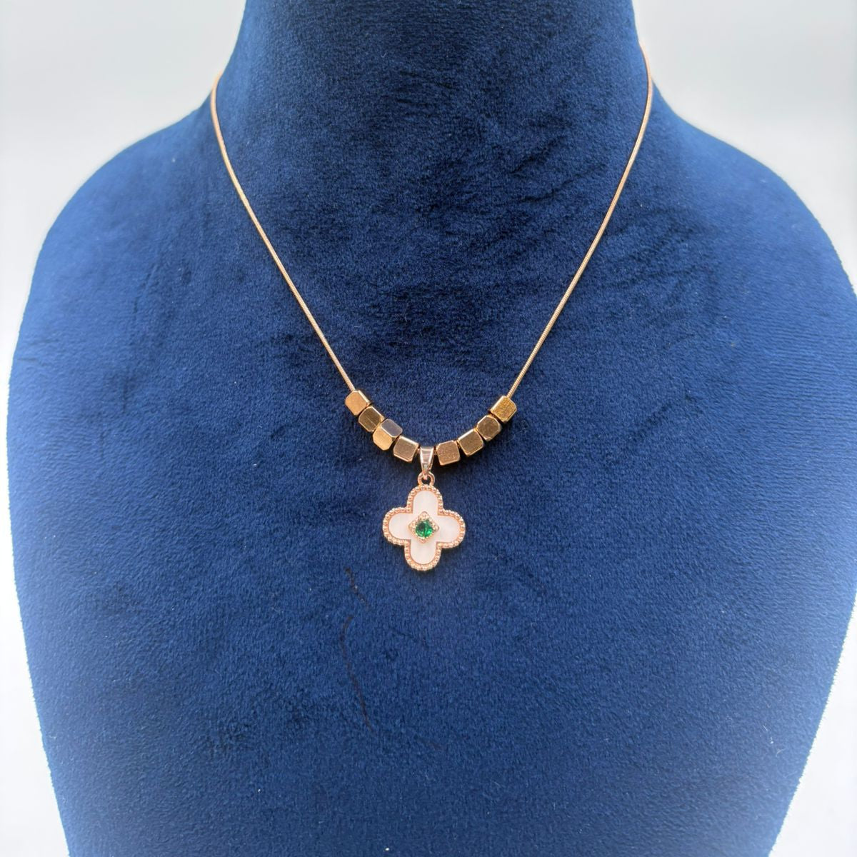 Beaded Clover Necklace