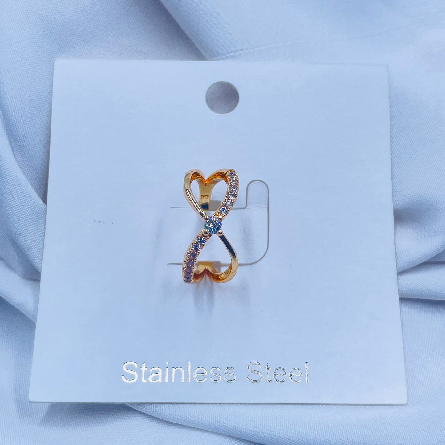 Diamond Criss Cross Ring