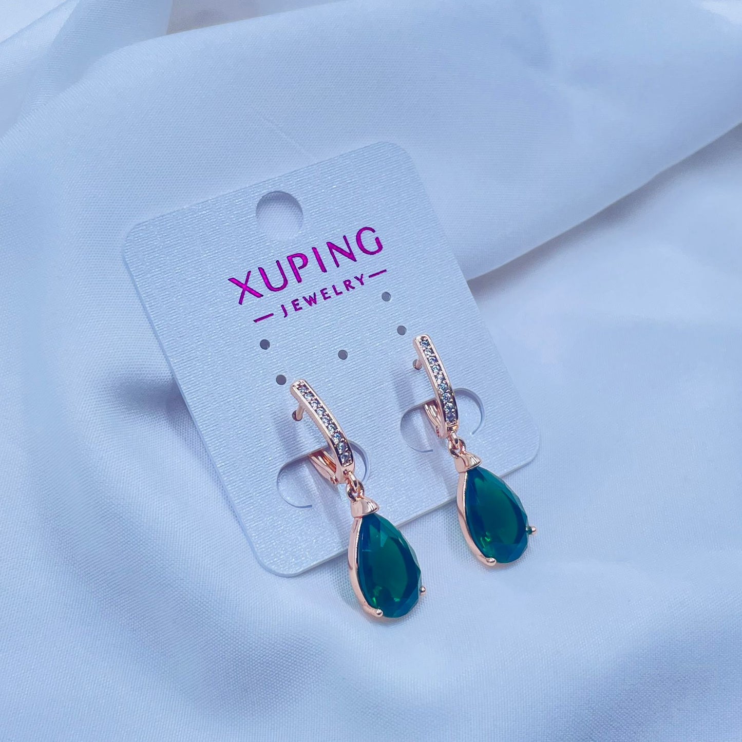 Sapphire Sparkle Earrings- XUPING