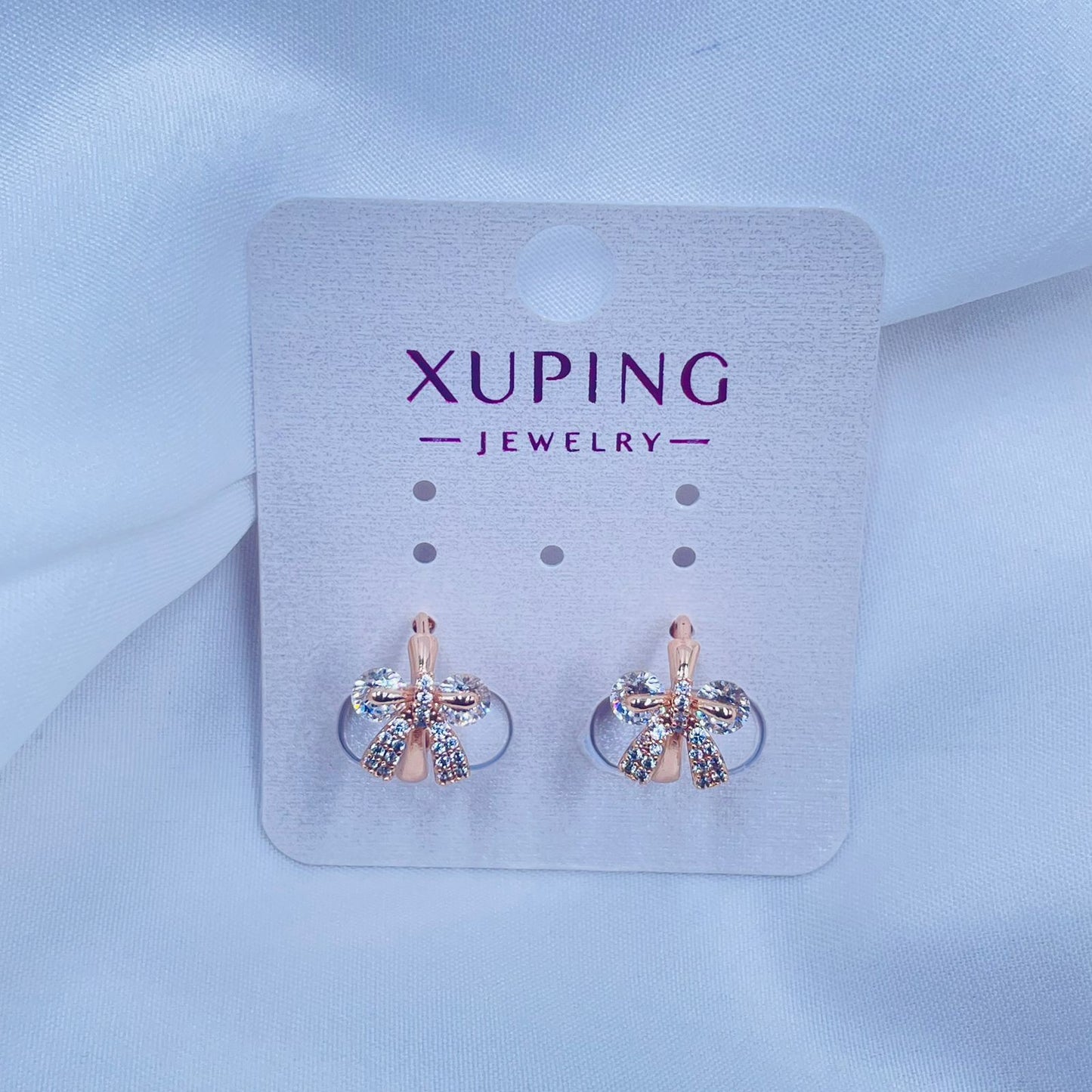 Bow Hoops Earrings- XUPING