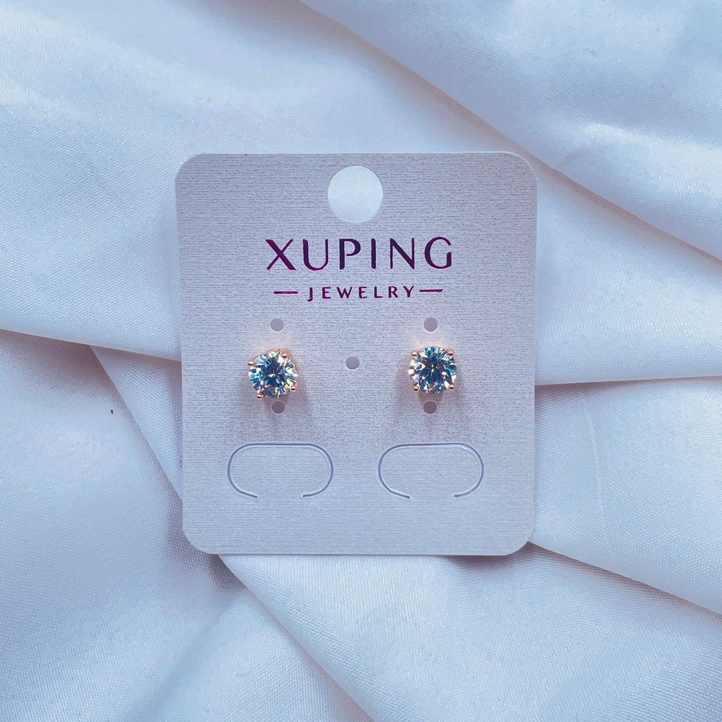 Solitaire stud Earrings- XUPING