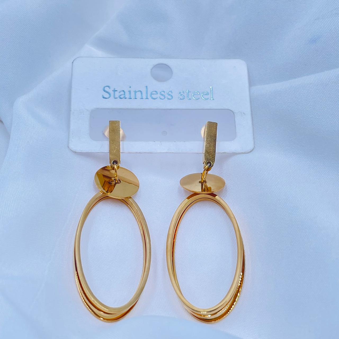 Golden Ovals Earrings