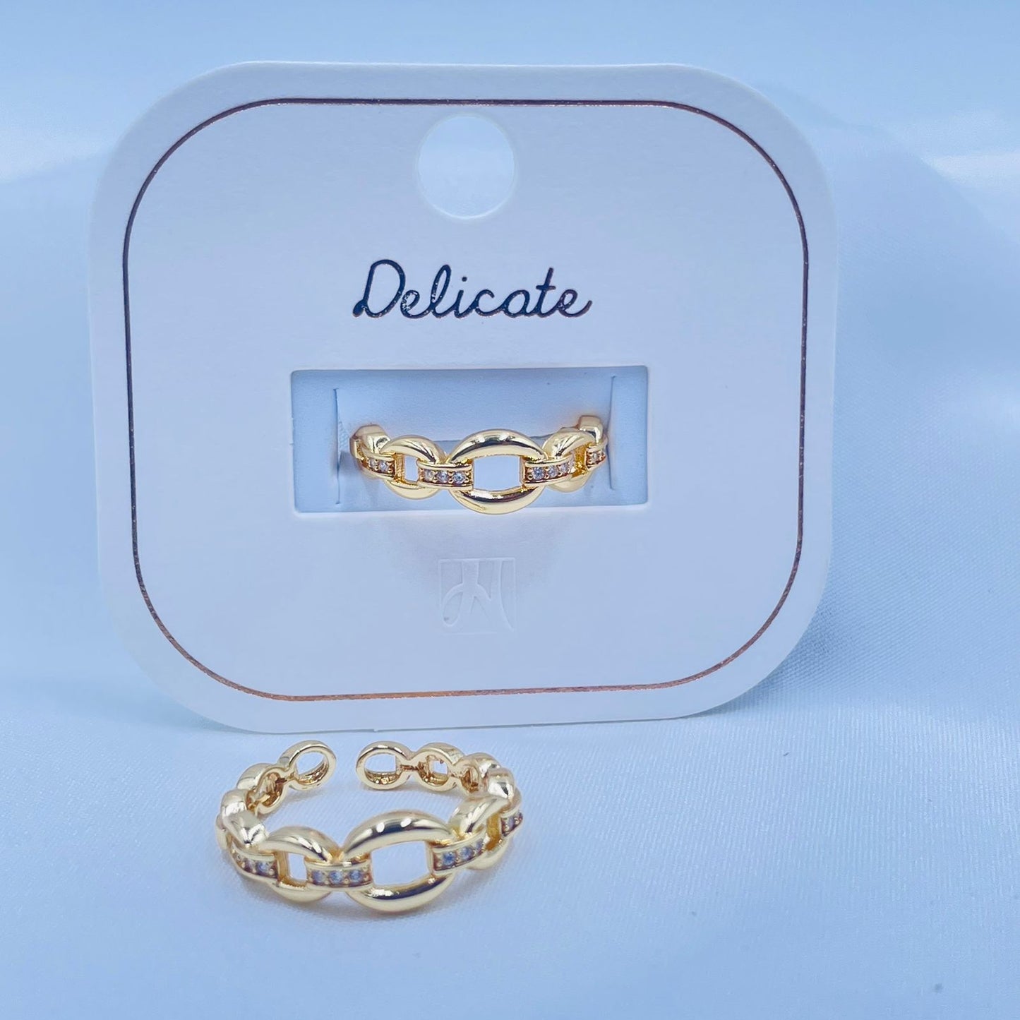 Gold Ring With Interlocking