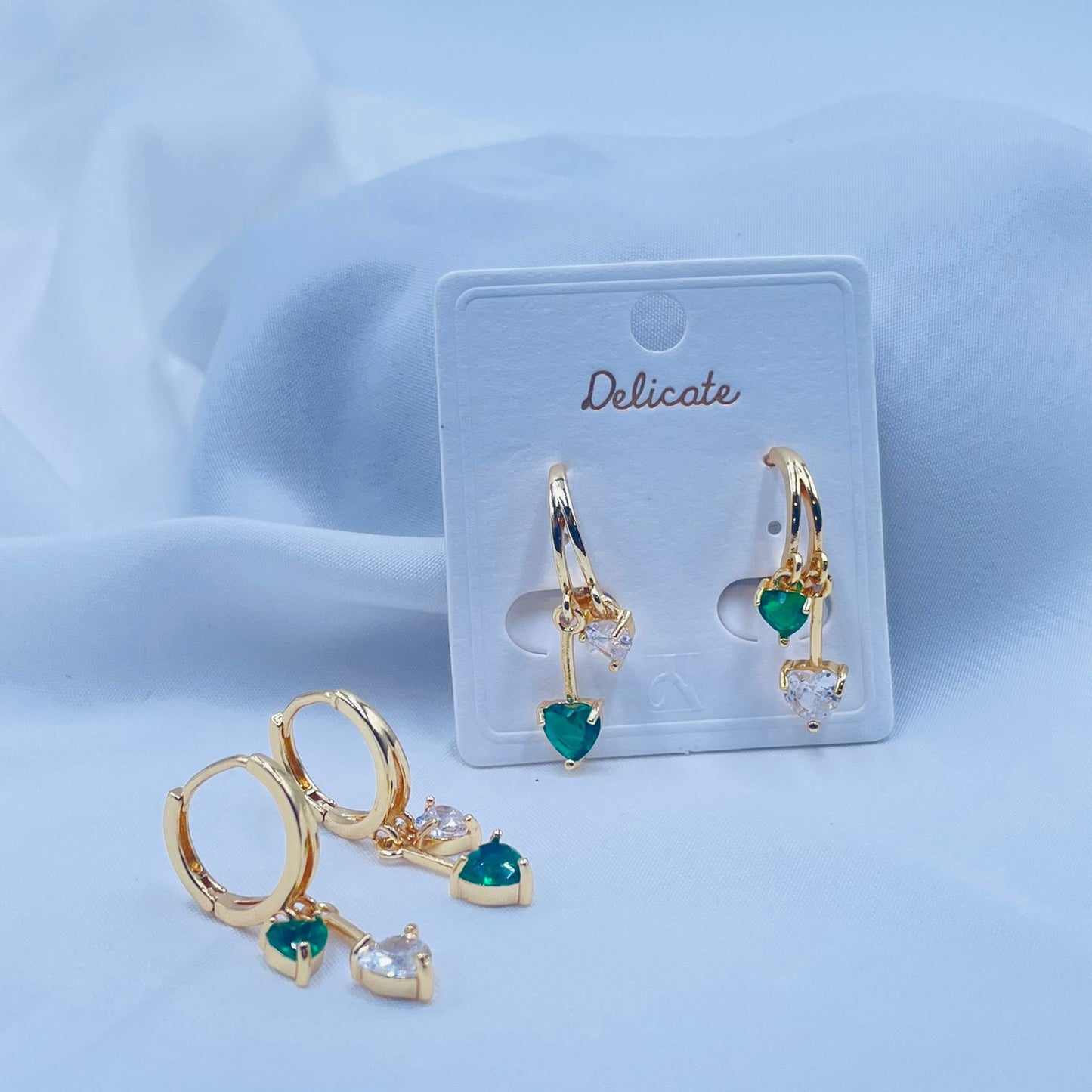 Aurora Green Charm Earrings