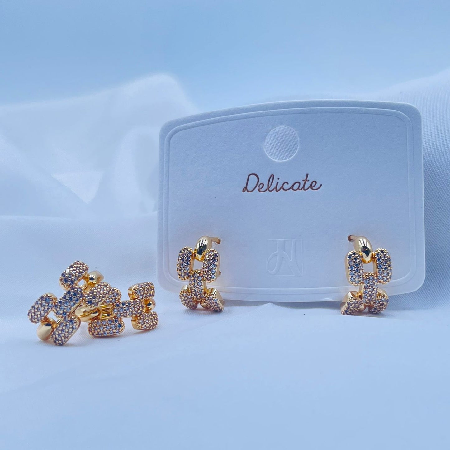 Gold And Diamond Earrings