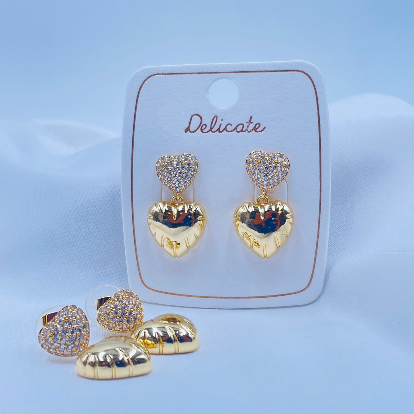 Royal Heart Drop Earrings