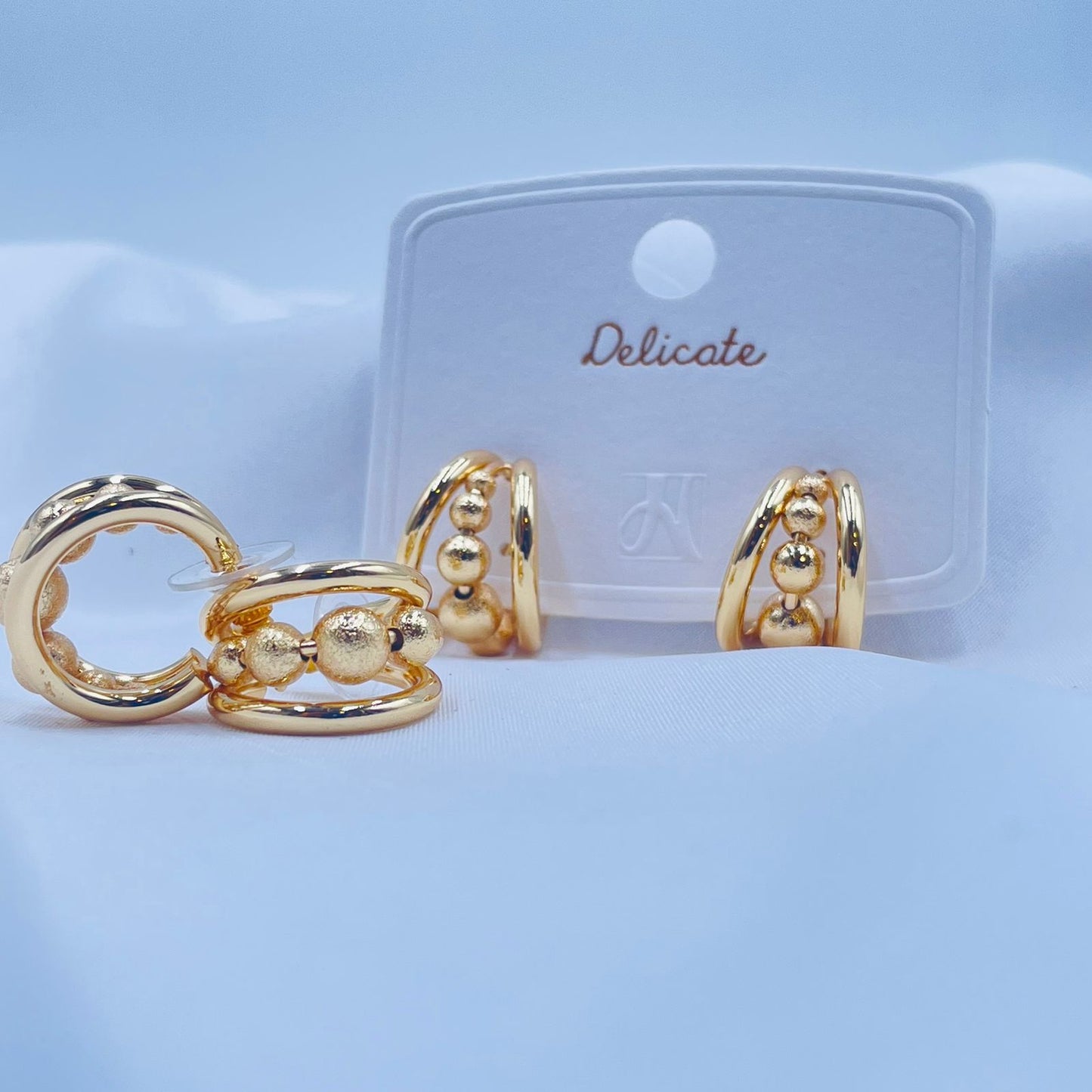 Golden Dewdrop Hoops