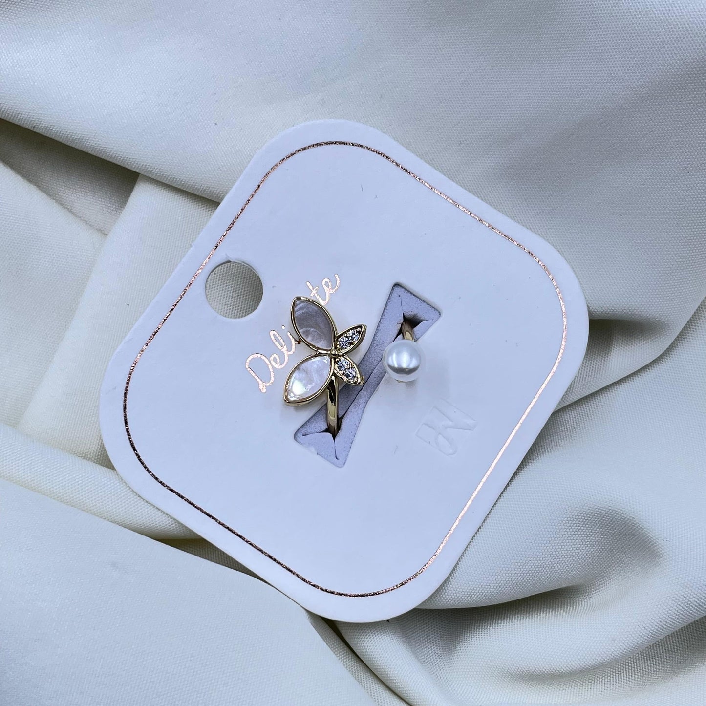 Butterfly Pearl Ring
