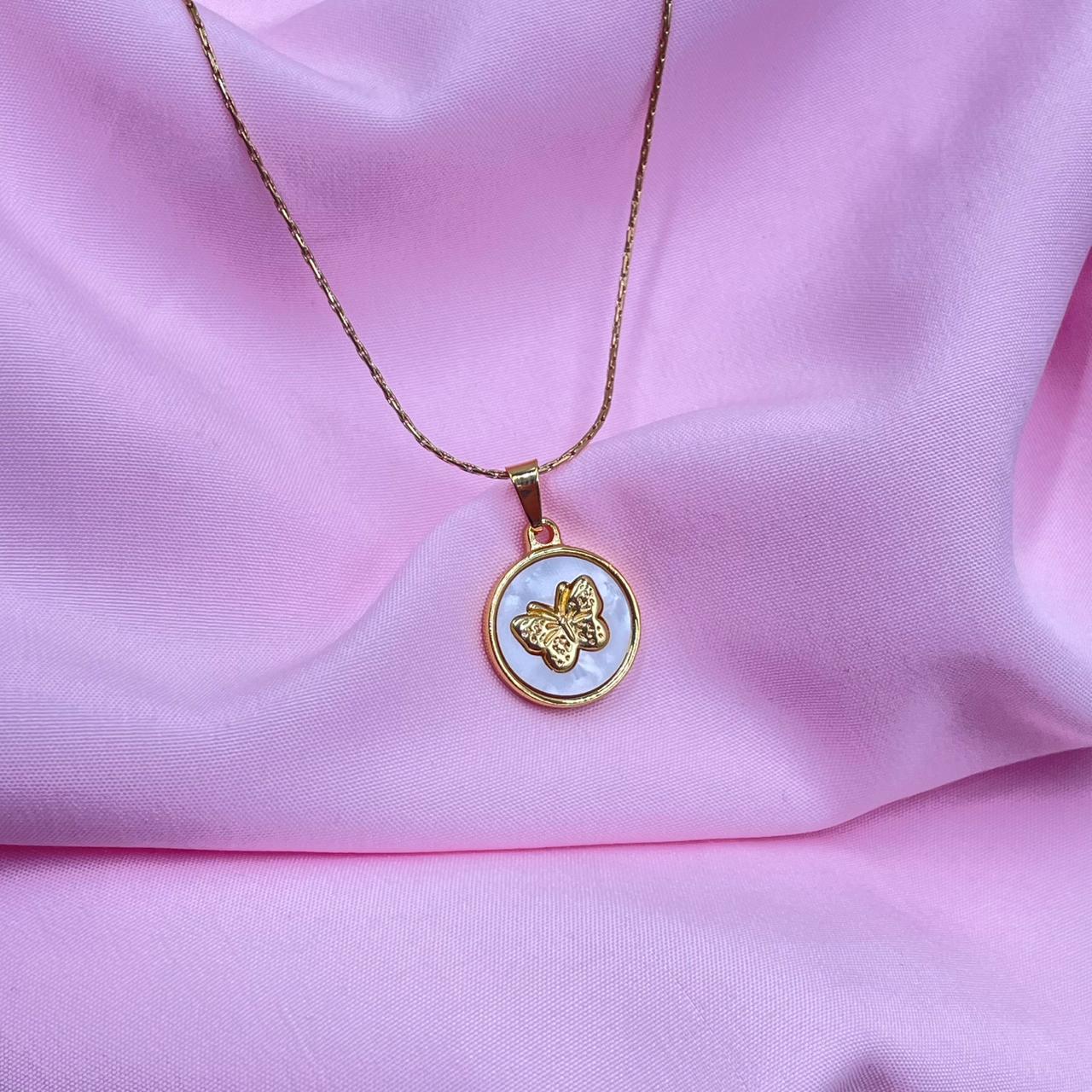 Enamel Butterfly Necklace