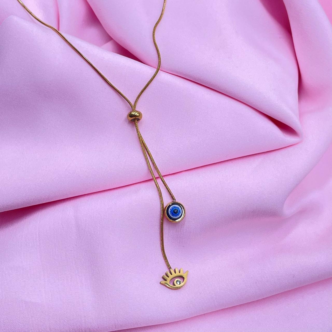 Minimalist Evil Eye necklace
