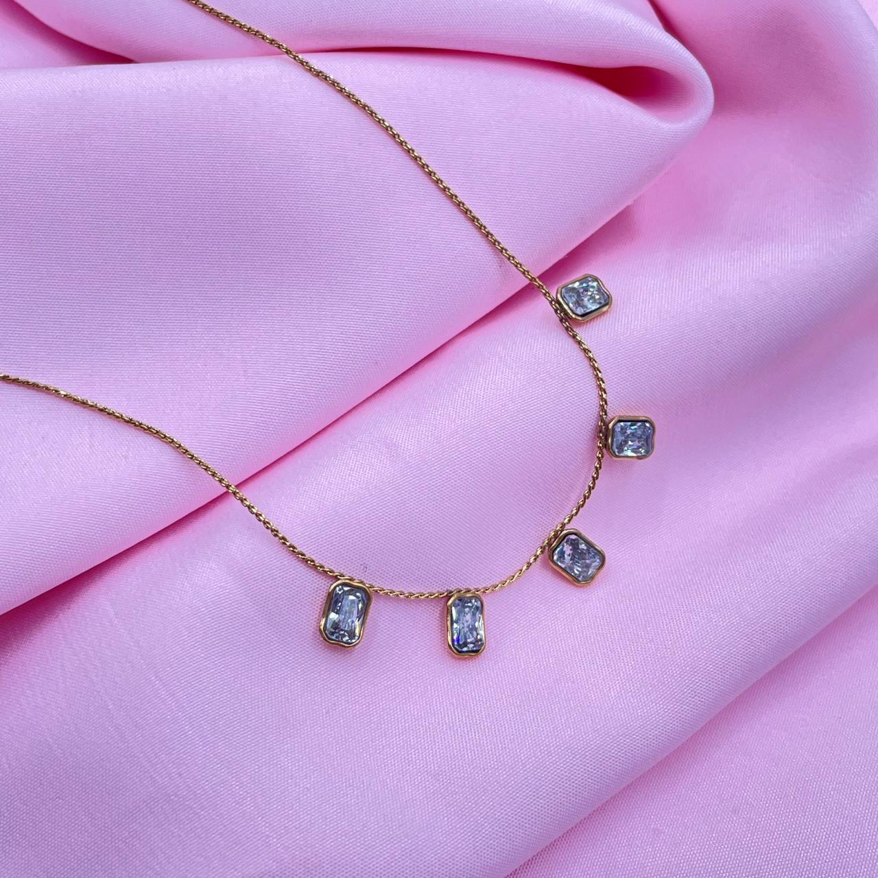 White Stone Necklace