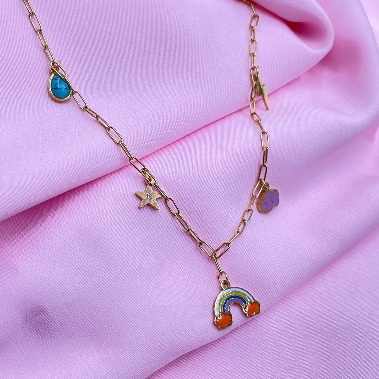 Rainbow Charm Necklace