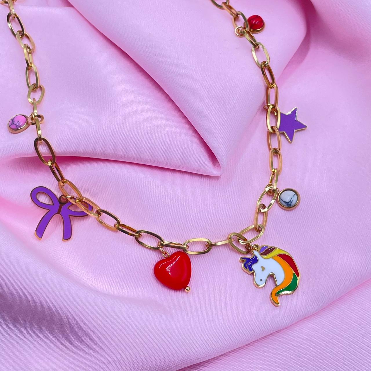 unicorn charm necklace