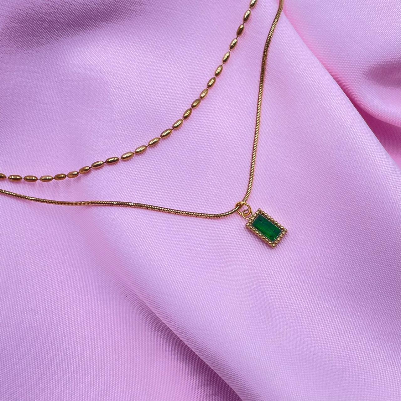 The mallow green necklace