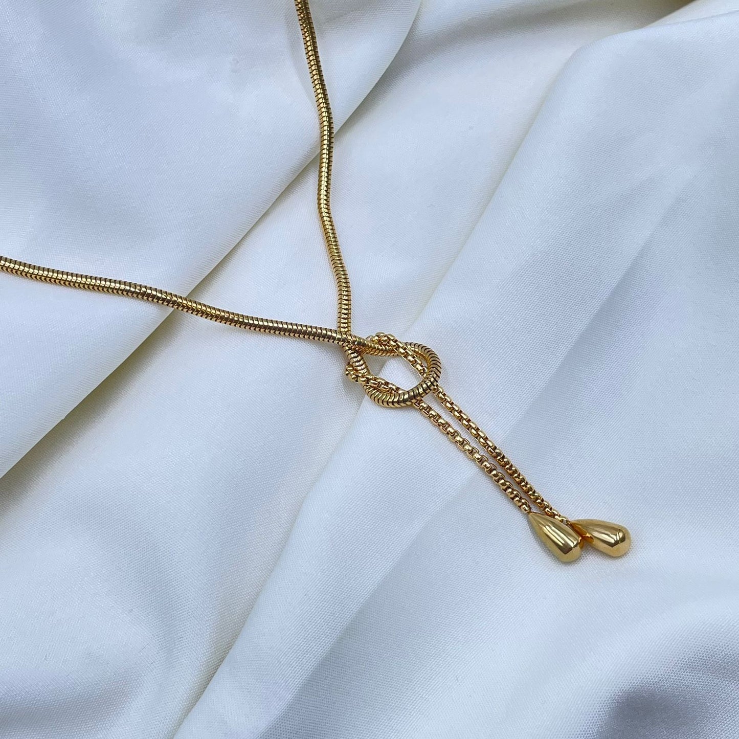 Fabric Gold Necklace