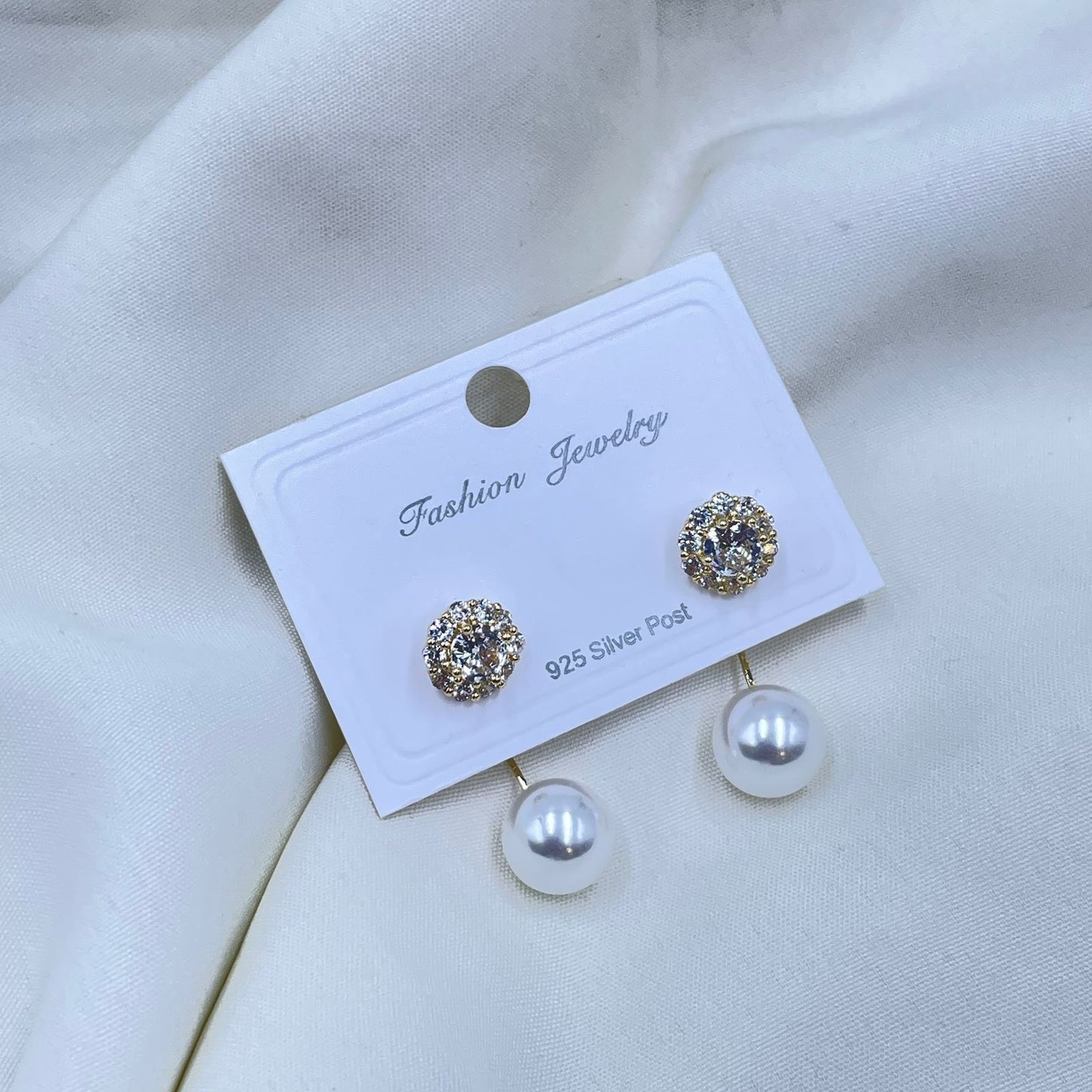 Golden Pearl Glow Earrings