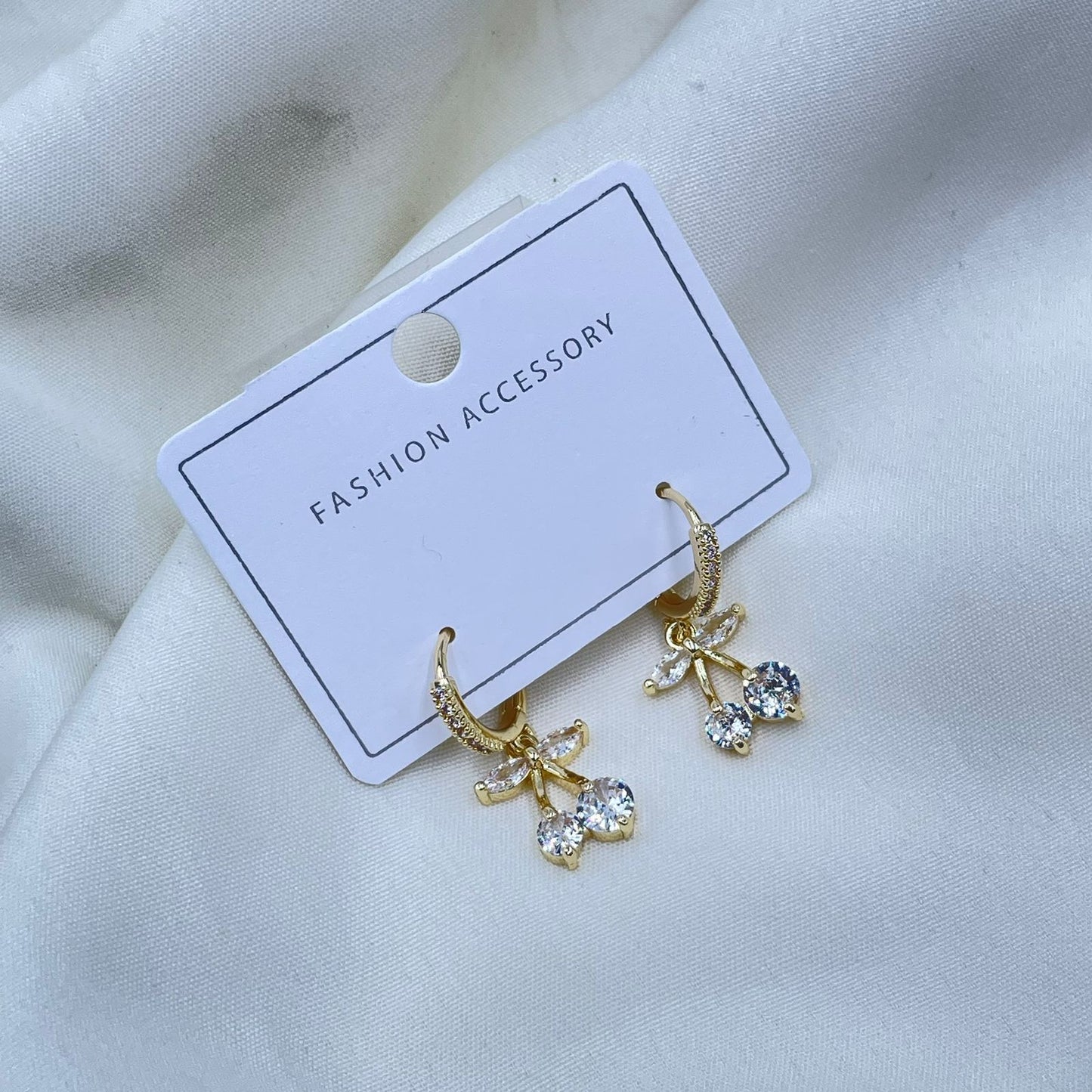 Gold Cherry Earrings