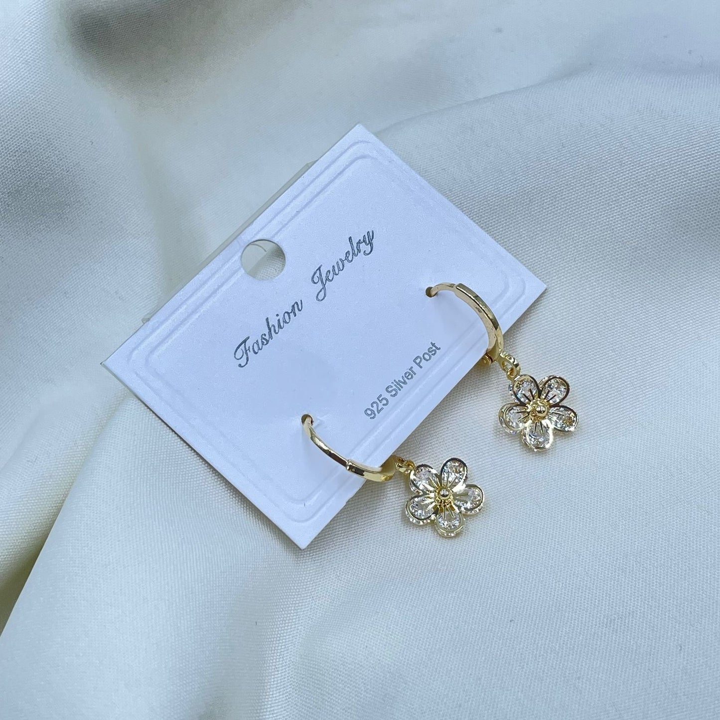 Gold Flower Earrings