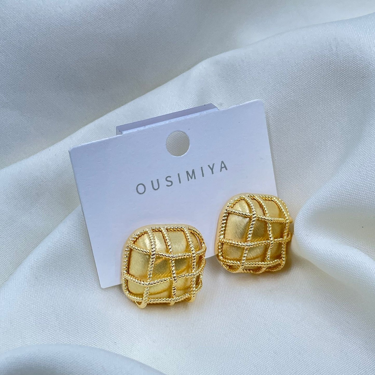 Gold Cage Earrings