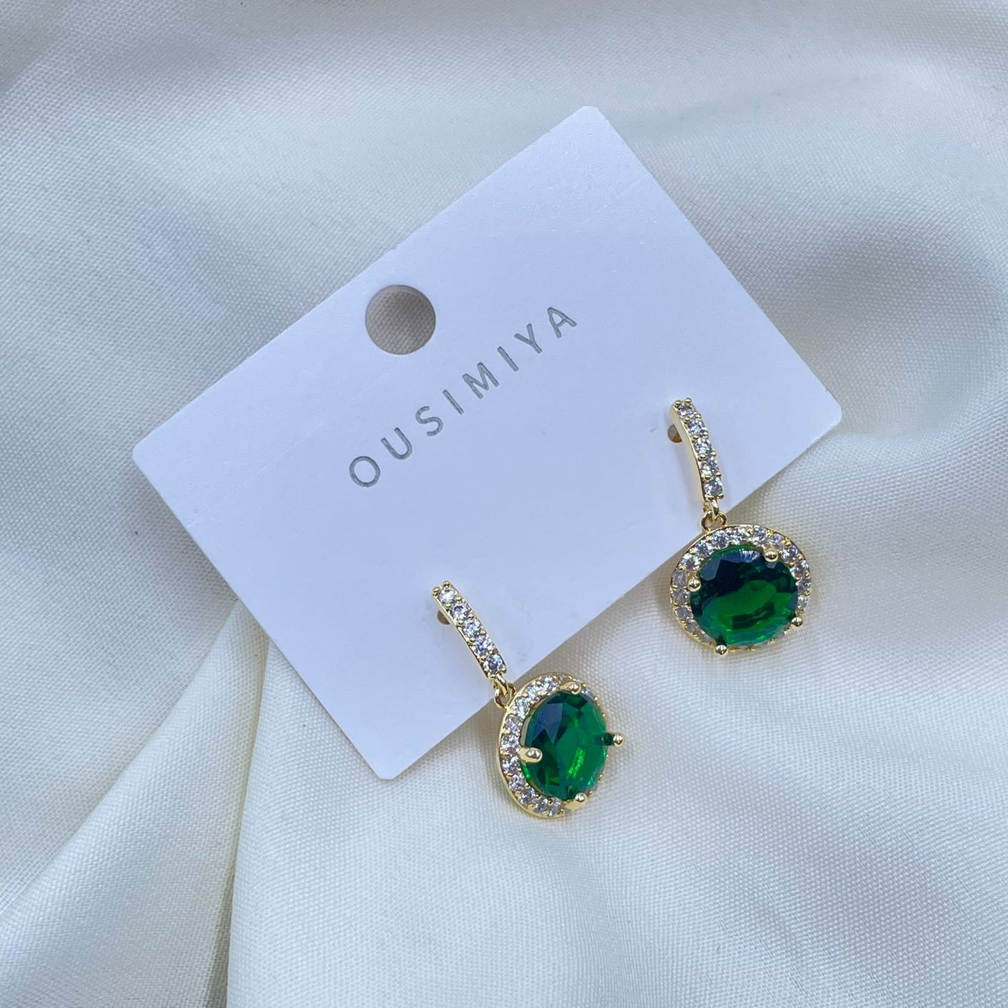 Green Gemstone Earrings