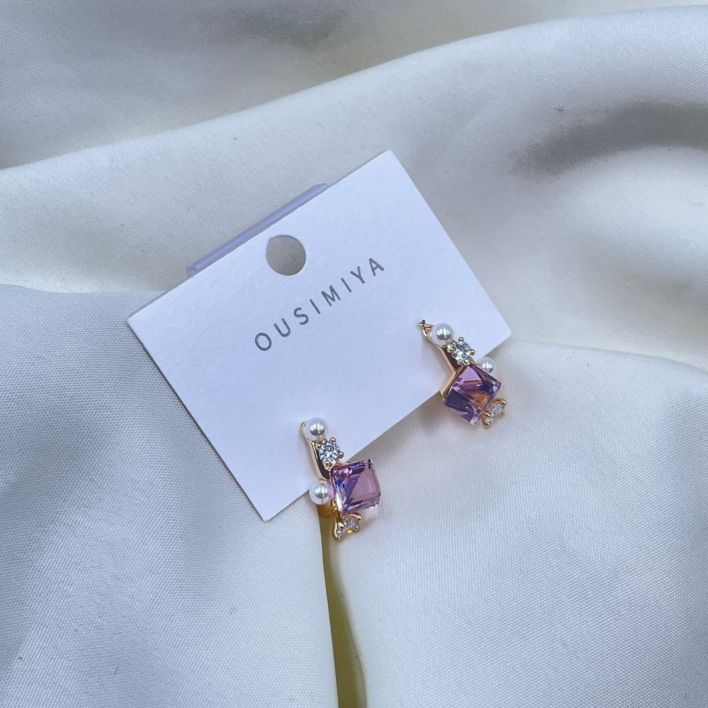 Pink Crystal Earrings