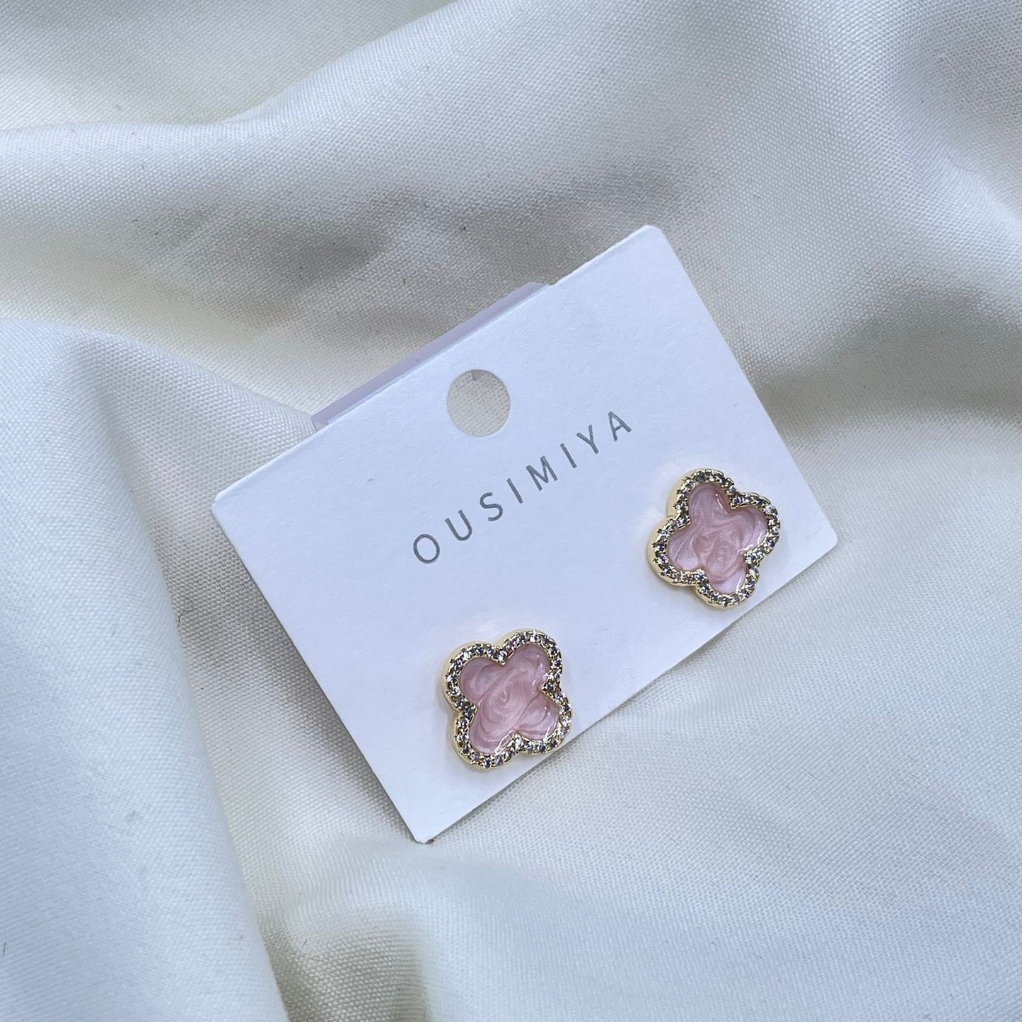 Pink Floral Earrings
