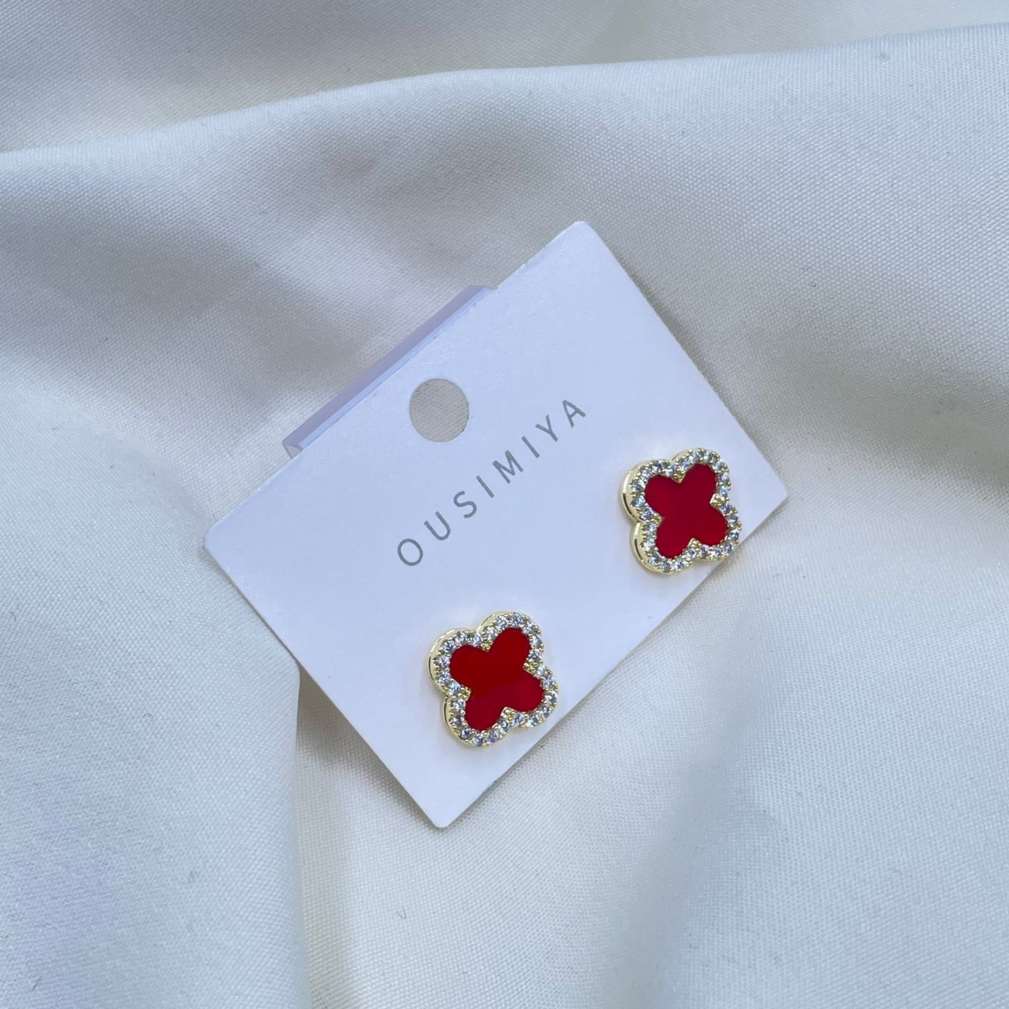 Ruby Petal Earrings