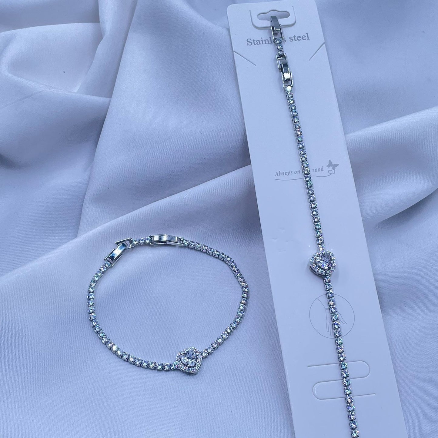 Zircon Heart Tennis Bracelet