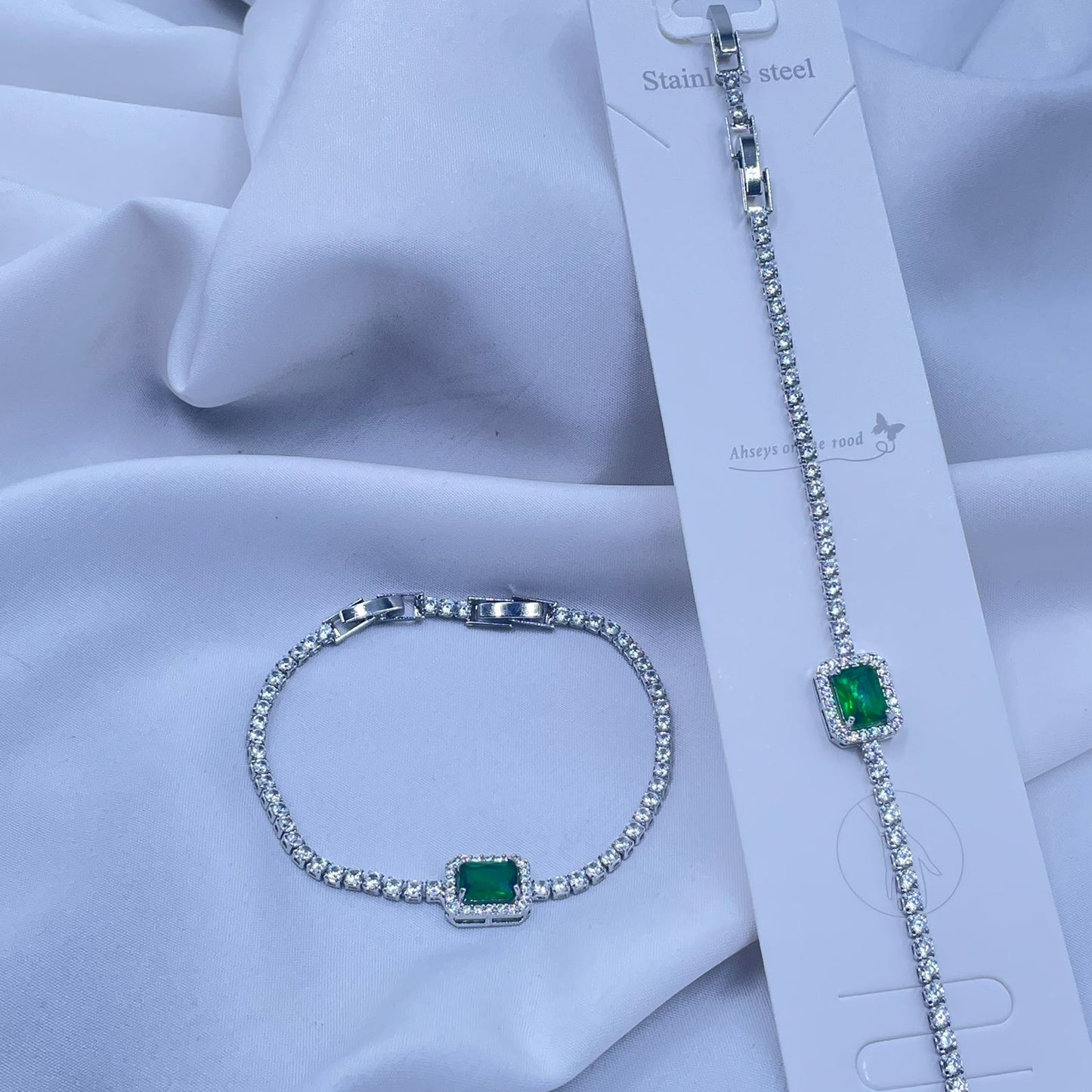 Green Zircon Tennis Bracelet