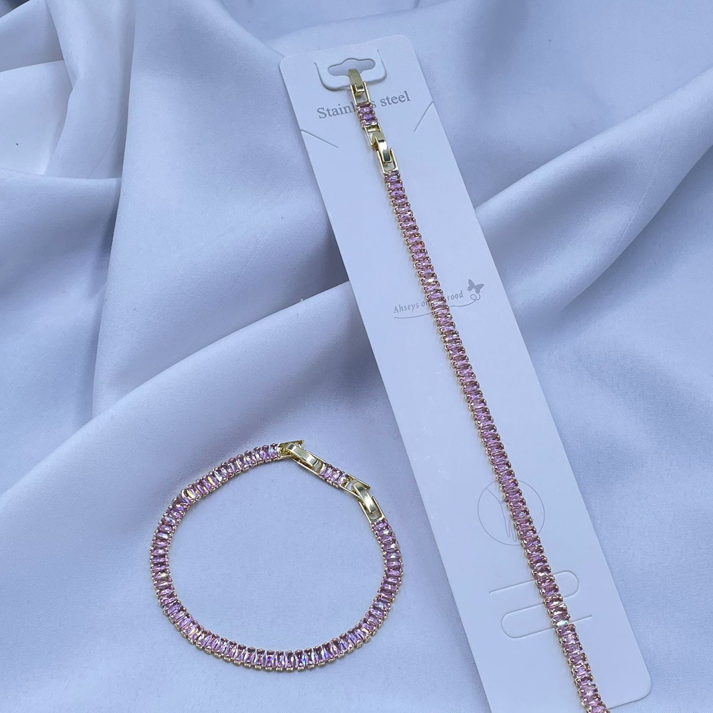 Baby Pink Tennis Bracelet