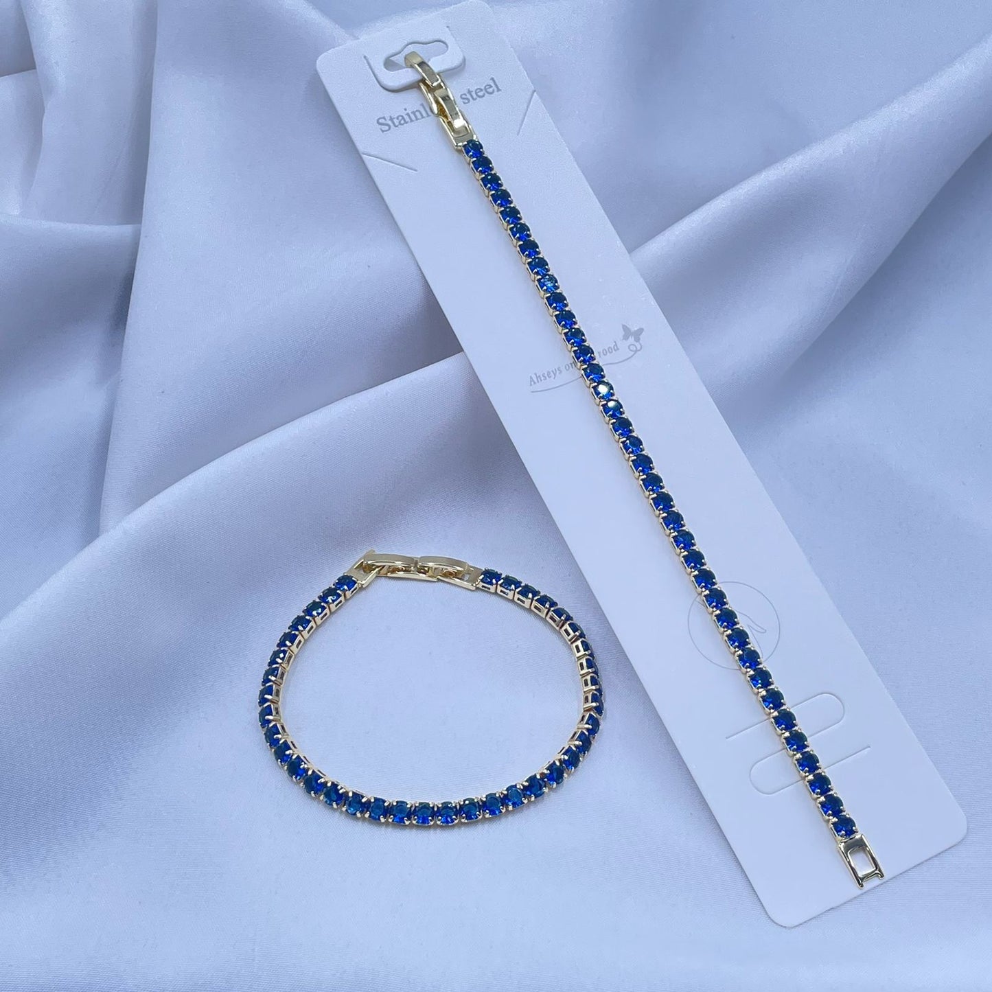 Blue Tennis Bracelet