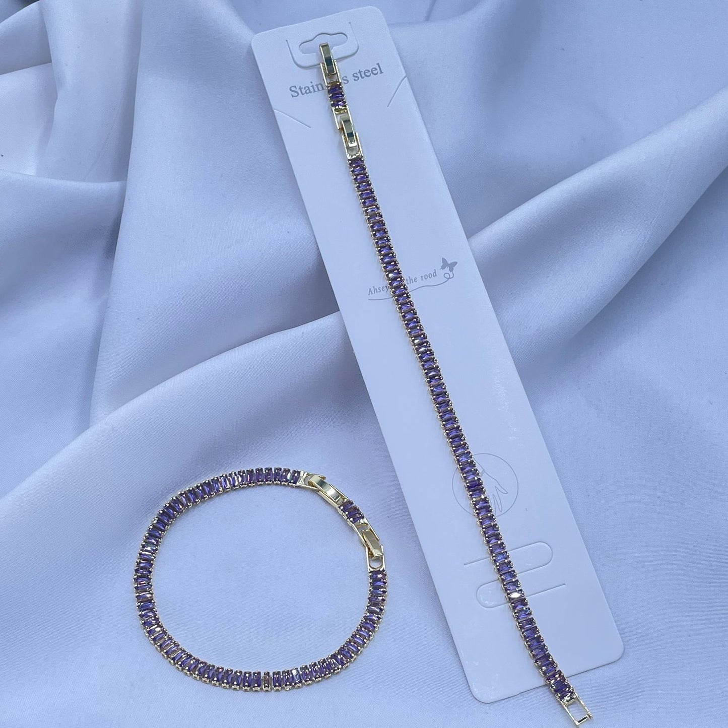 Violet Tennis Bracelet