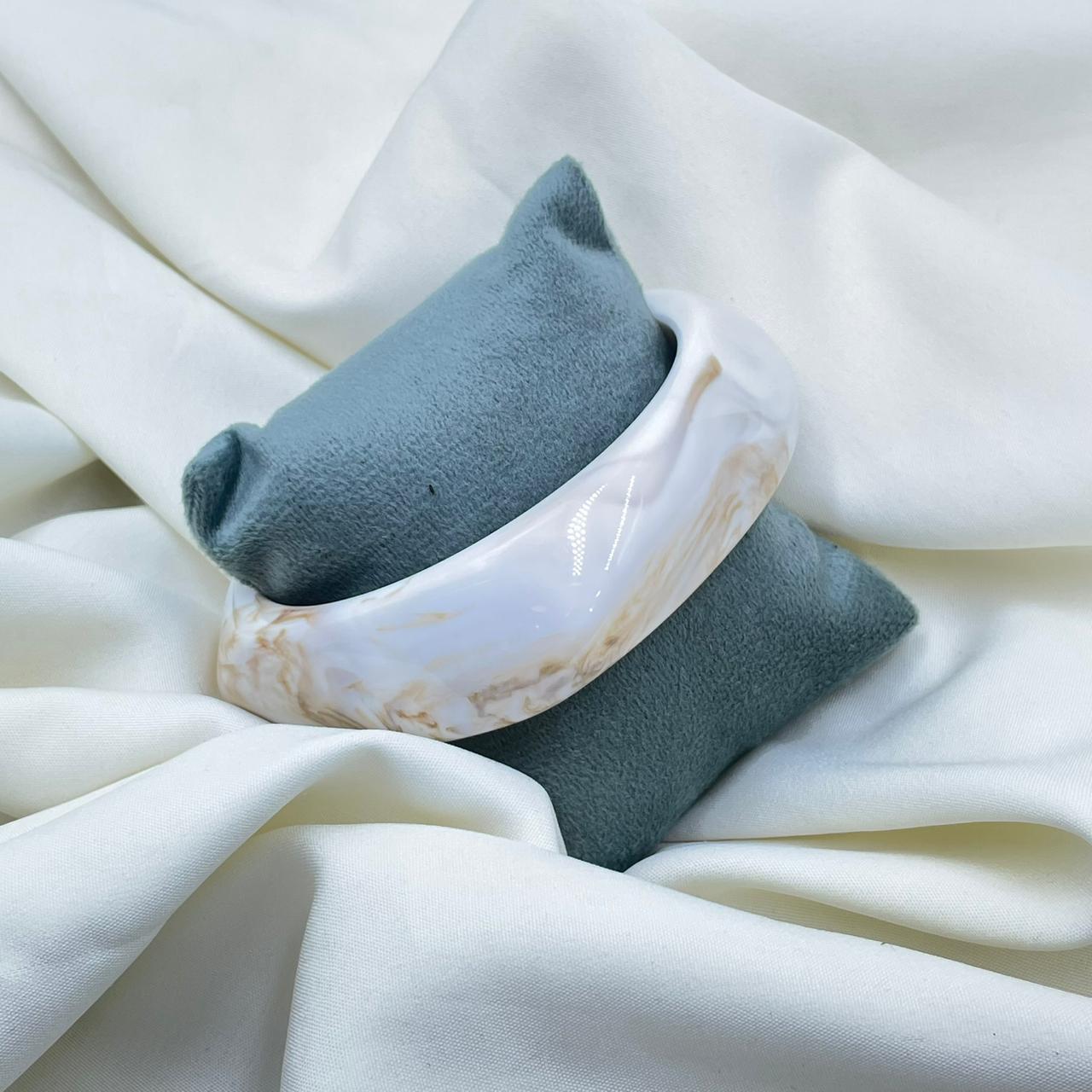 White Ocean Resin Bracelet