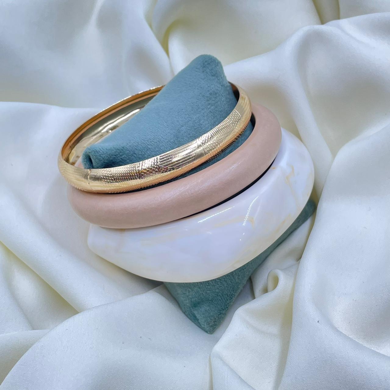 Pastel Trio Set Wooden Bracelet