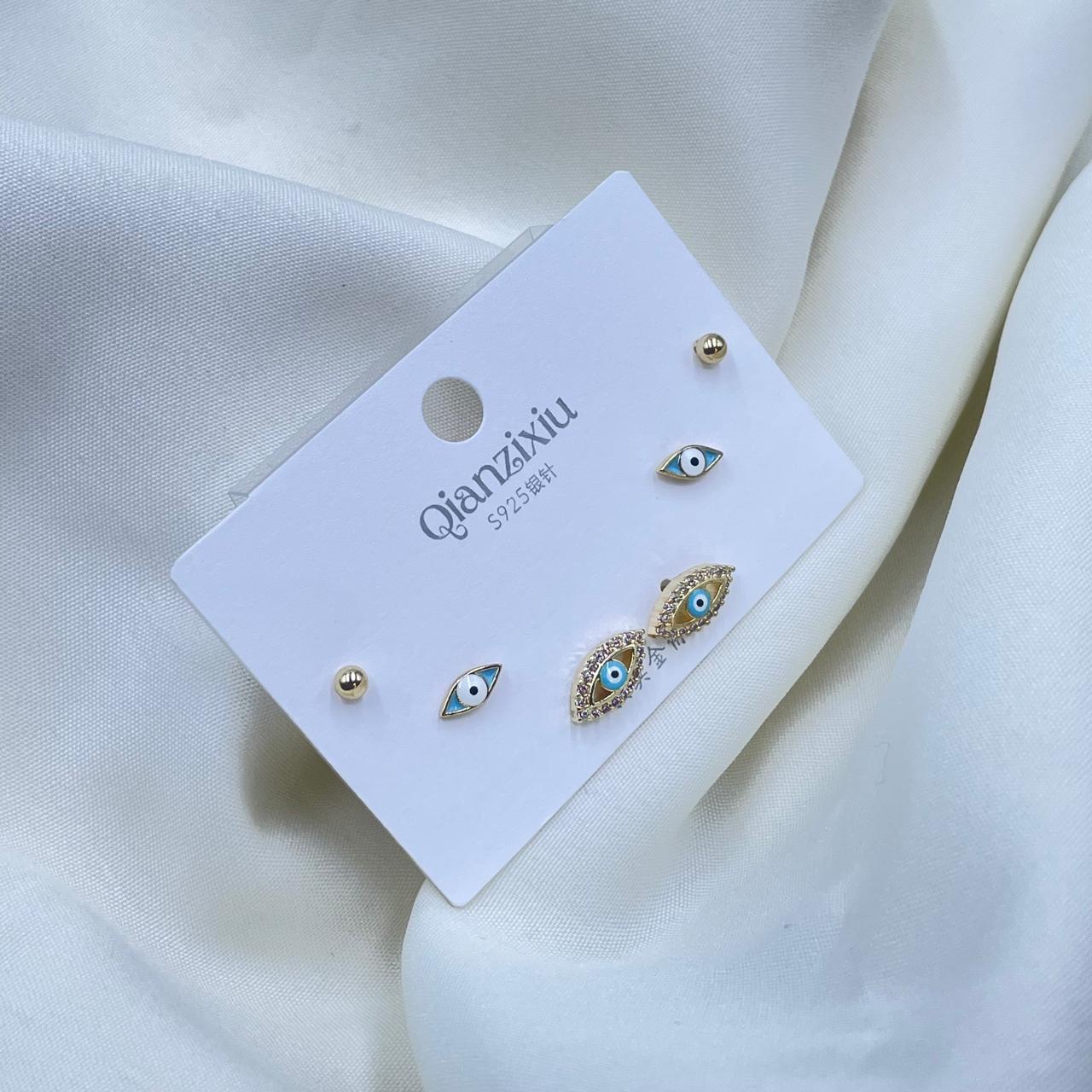 Mystic Nazar Combo Earrings