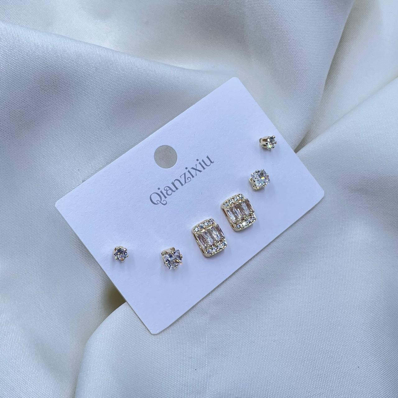 Gold Spark Combo Earrings