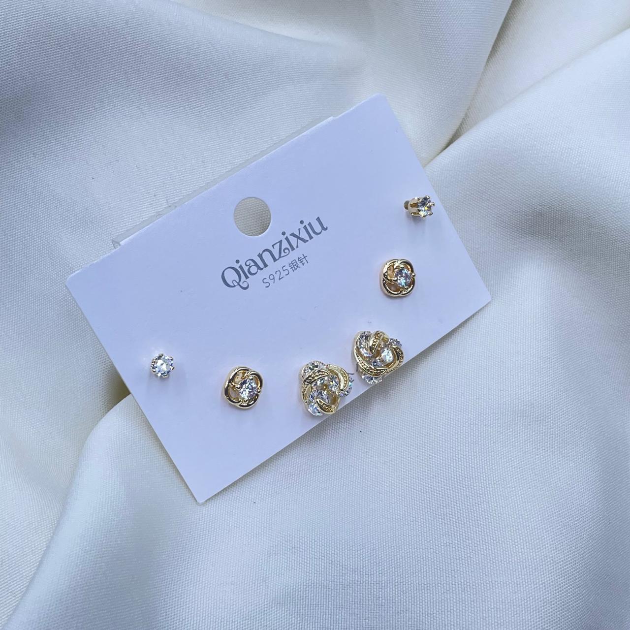 Crystal Bloom Combo Earrings