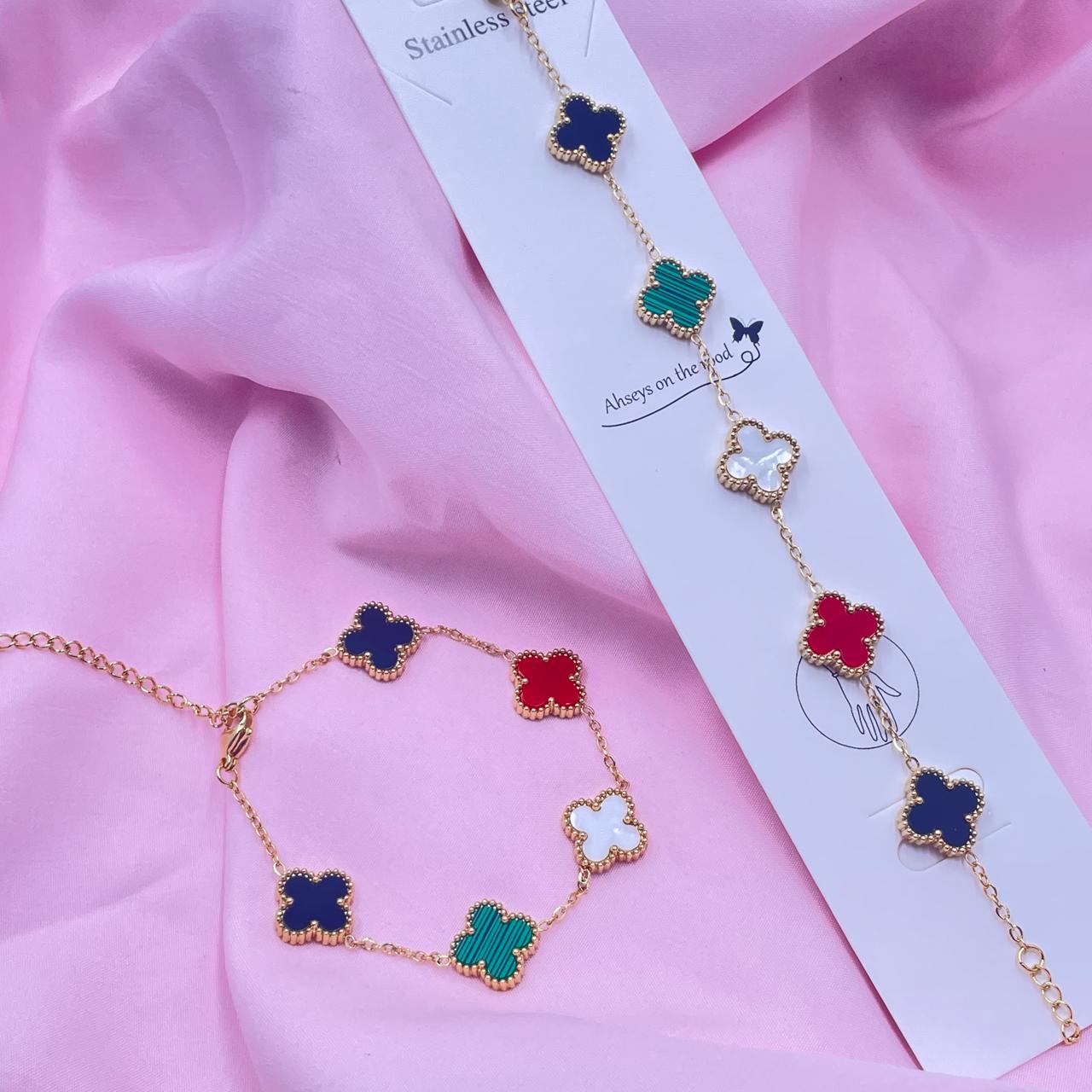Colour Full Clover Bracelet