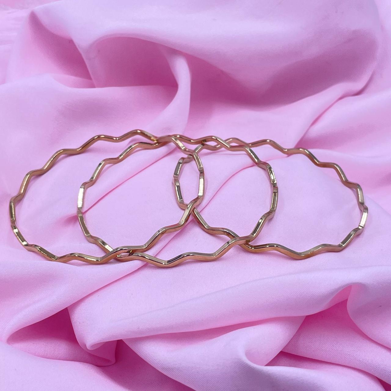 Wave Bangles Set of 3