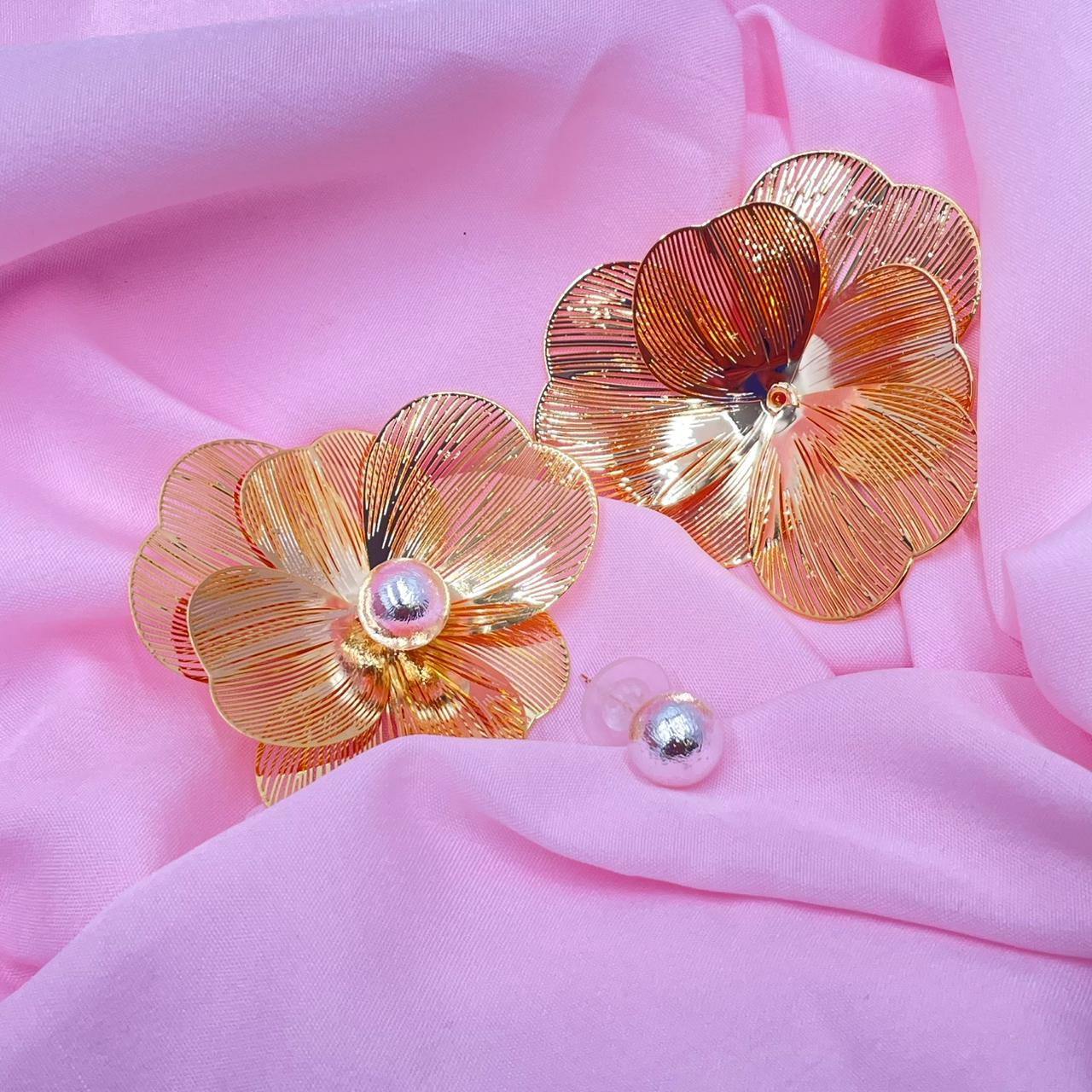 Flower Statement Earrings 2 in 1