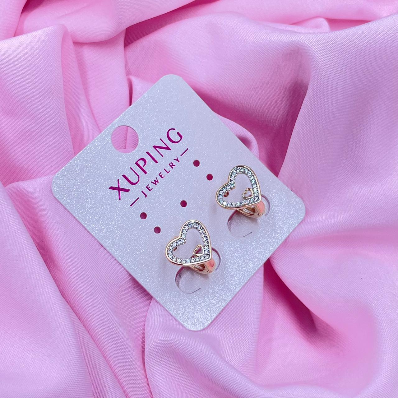Heart Hoops Earrings - XUPING