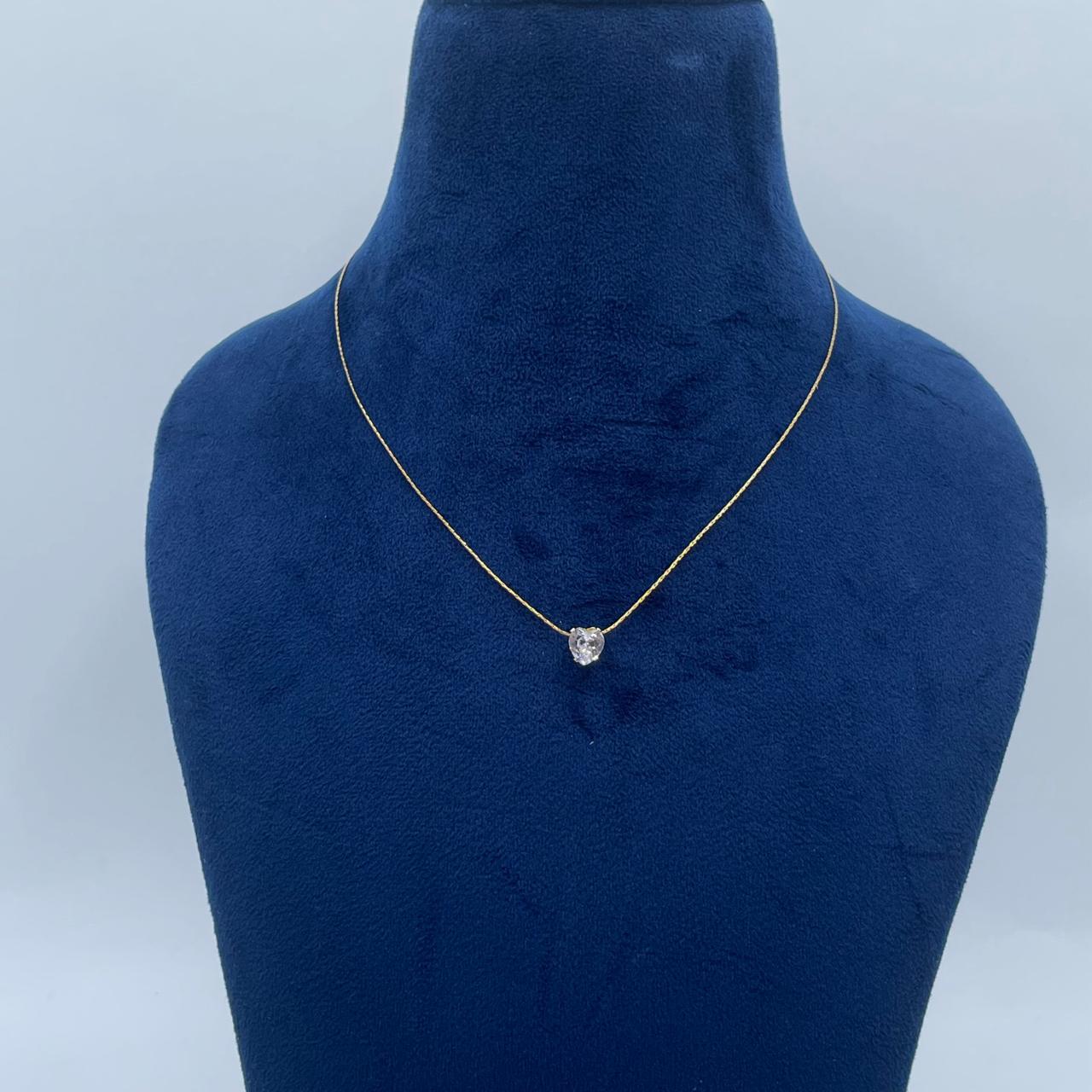 Solitaire Heart Necklace