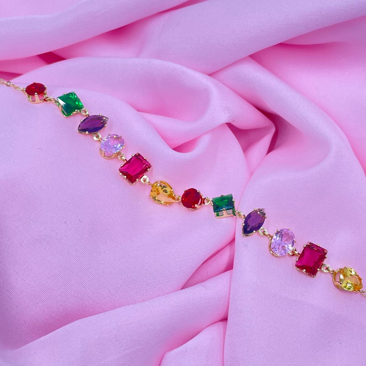 Colourful Gem Stone Bracelet