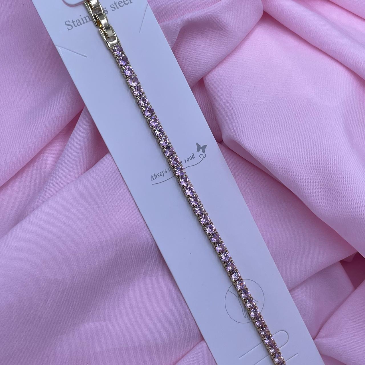 Pink Tennis Bracelet