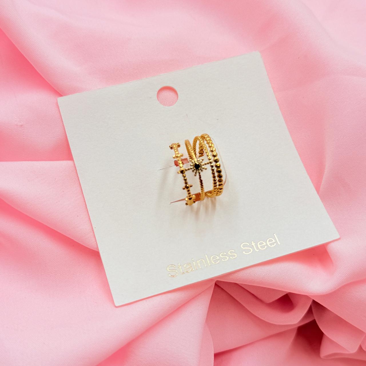 Metallic Wave Ring