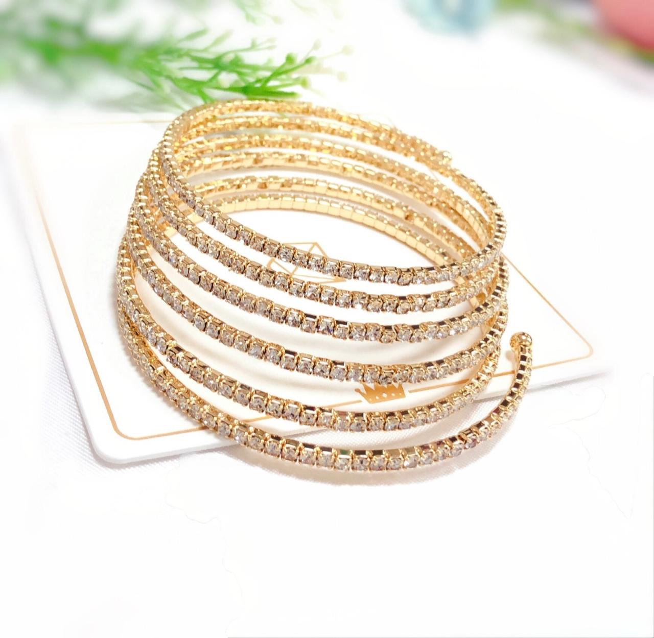 Golden Tennis Flexible Kada