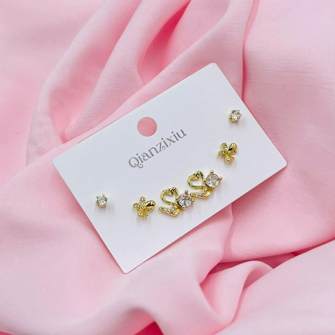 Crystal Shine Combo Earrings